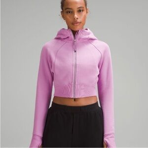 Lululemon Cropped Scuba Full Zip Hoodie Vitapink Women’s 6 Small